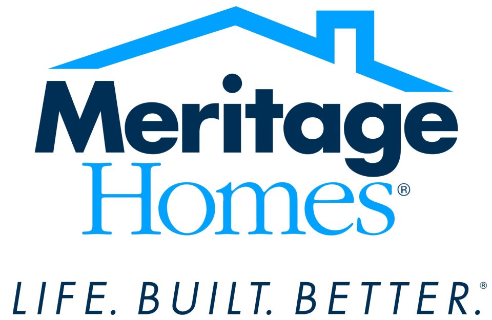 2022 Meritage Homes Logo with Blue Box